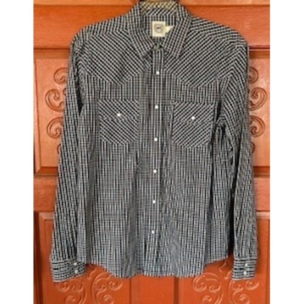 Cinch Western Shirt Long Sleeve‎ Plaid Snap Button Boys Rodeo Cowboy XL 14
